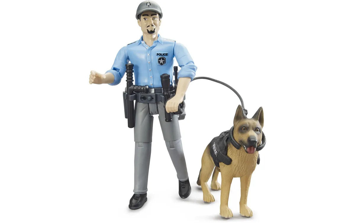 Bruder Spielwaren Spielzeugfigur Polizist mit Hund Bruder Spielwaren Spielzeugfigur Polizist mit Hund