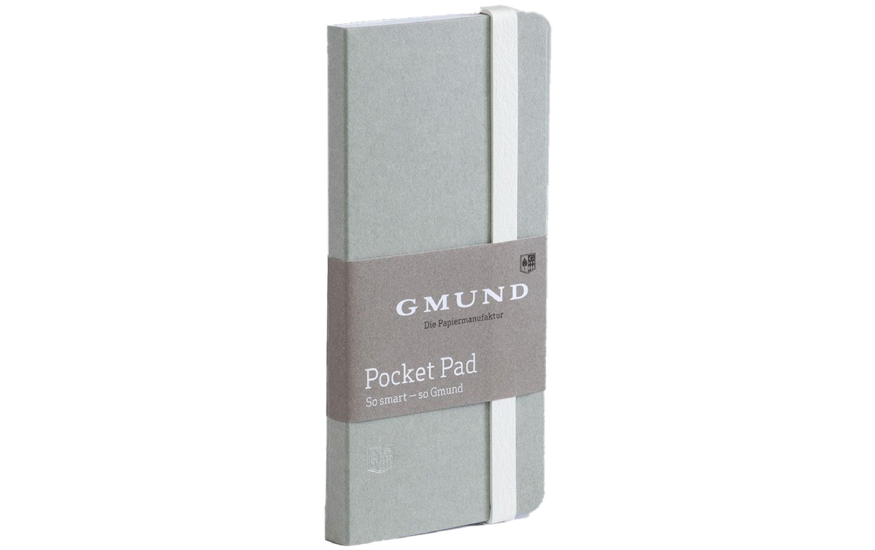 Gmund Notizbuch Pocket Pad 6.7 x 13.8 cm, Blanko, Hellgrau