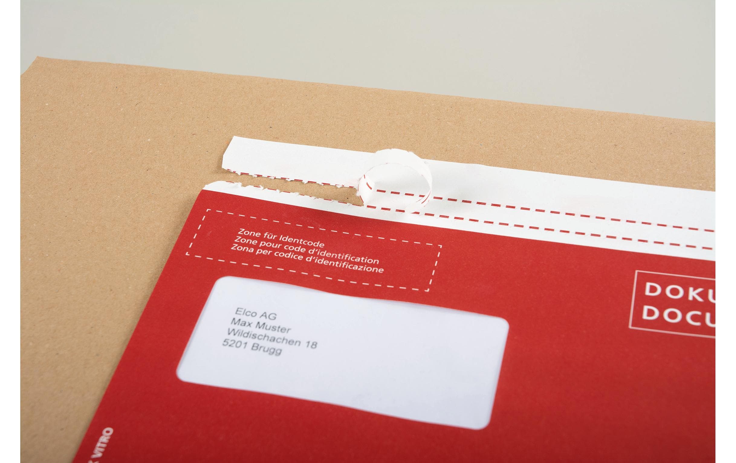 ELCO Dokumententasche aus Papier C5 Fenster links, 250 Stück