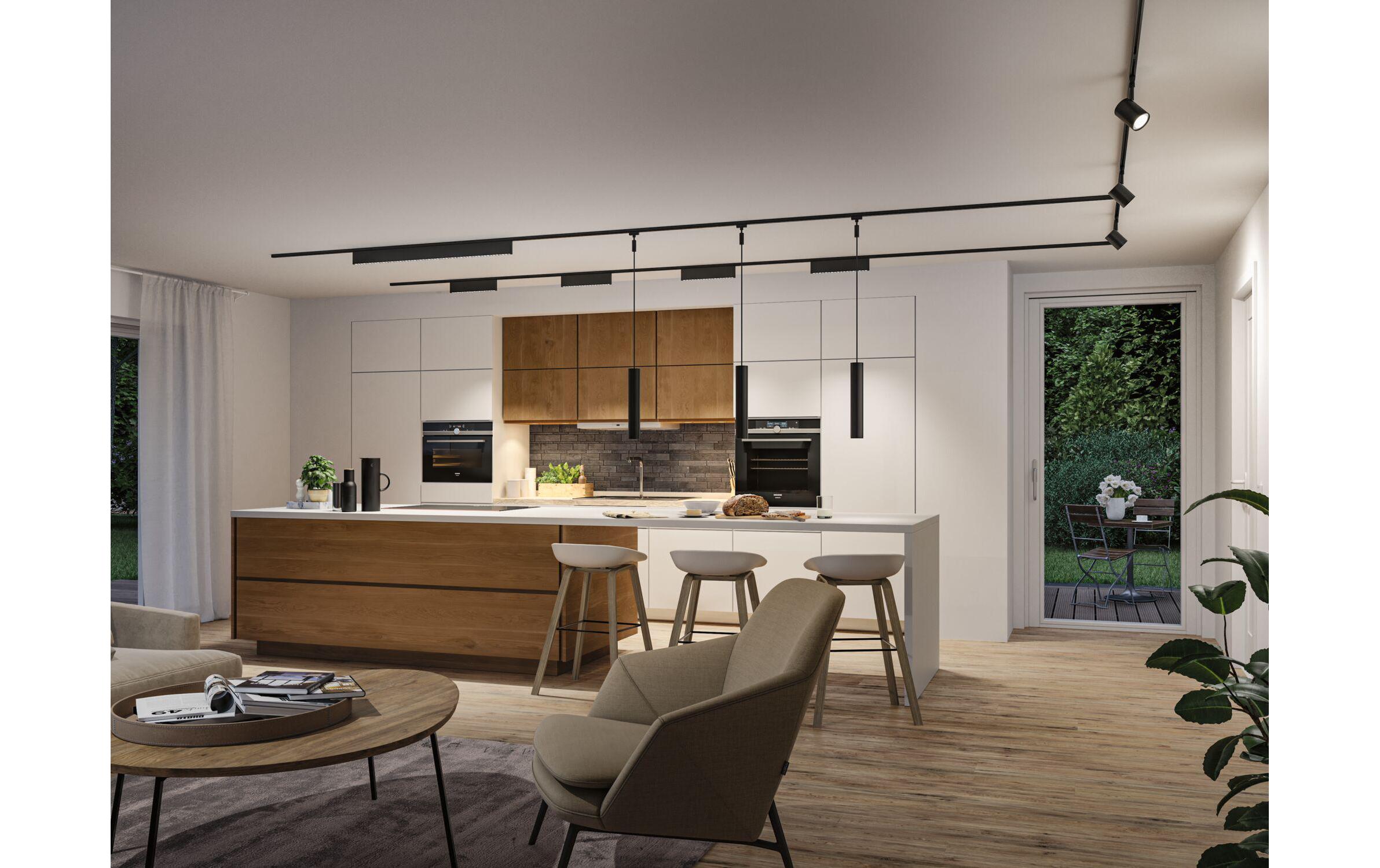 Paulmann URail LED Lightbar Zelos 10W, 3000K, schwarz matt