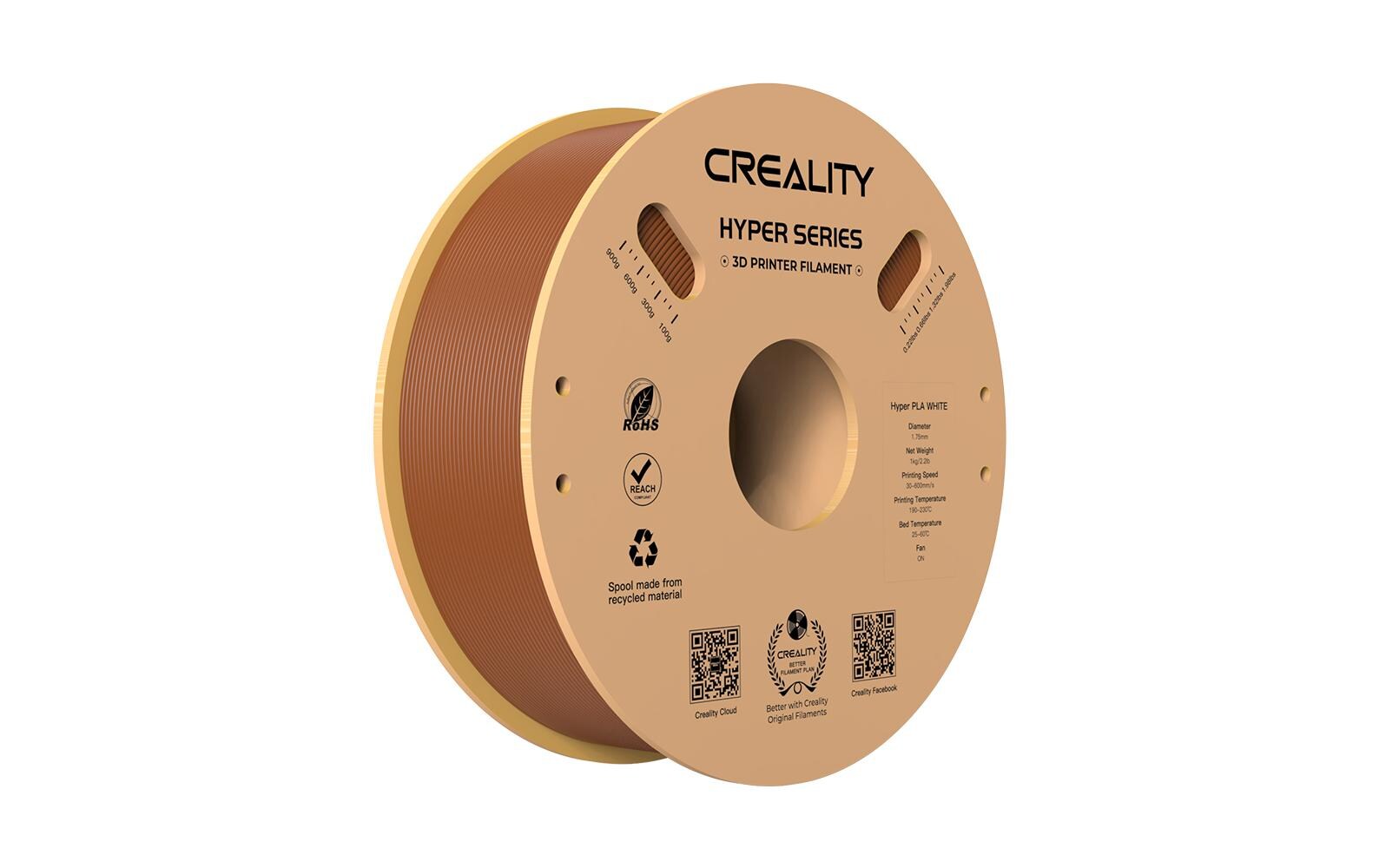 Creality Filament PLA Hyper, Braun, 1.75 mm, 1 kg Creality Filament PLA Hyper, Braun, 1.75 mm, 1 kg