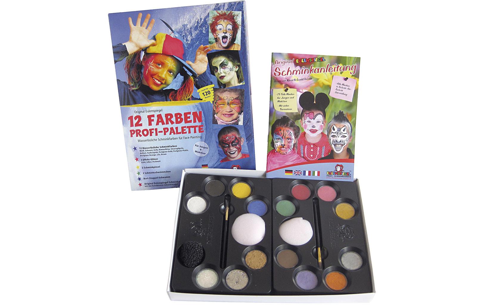 Eulenspiegel Schminkfarbe Set Kinder inkl. Pinsel