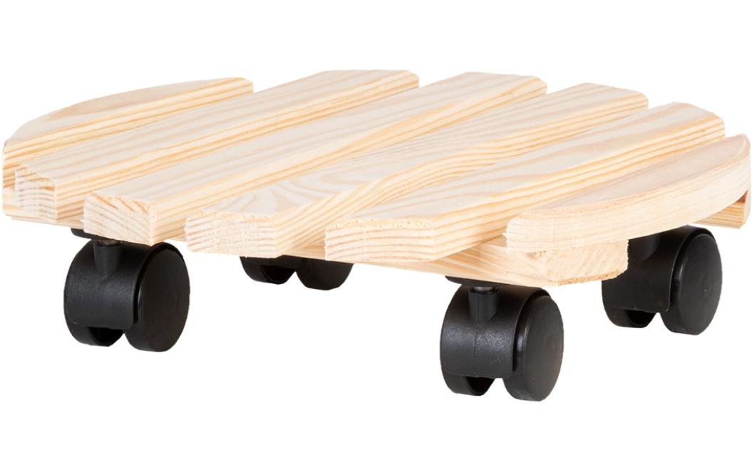 Esschert Design Rolleruntersetzer Rund L Nature/Schwarz Esschert Design Rolleruntersetzer Rund L Nature/Schwarz