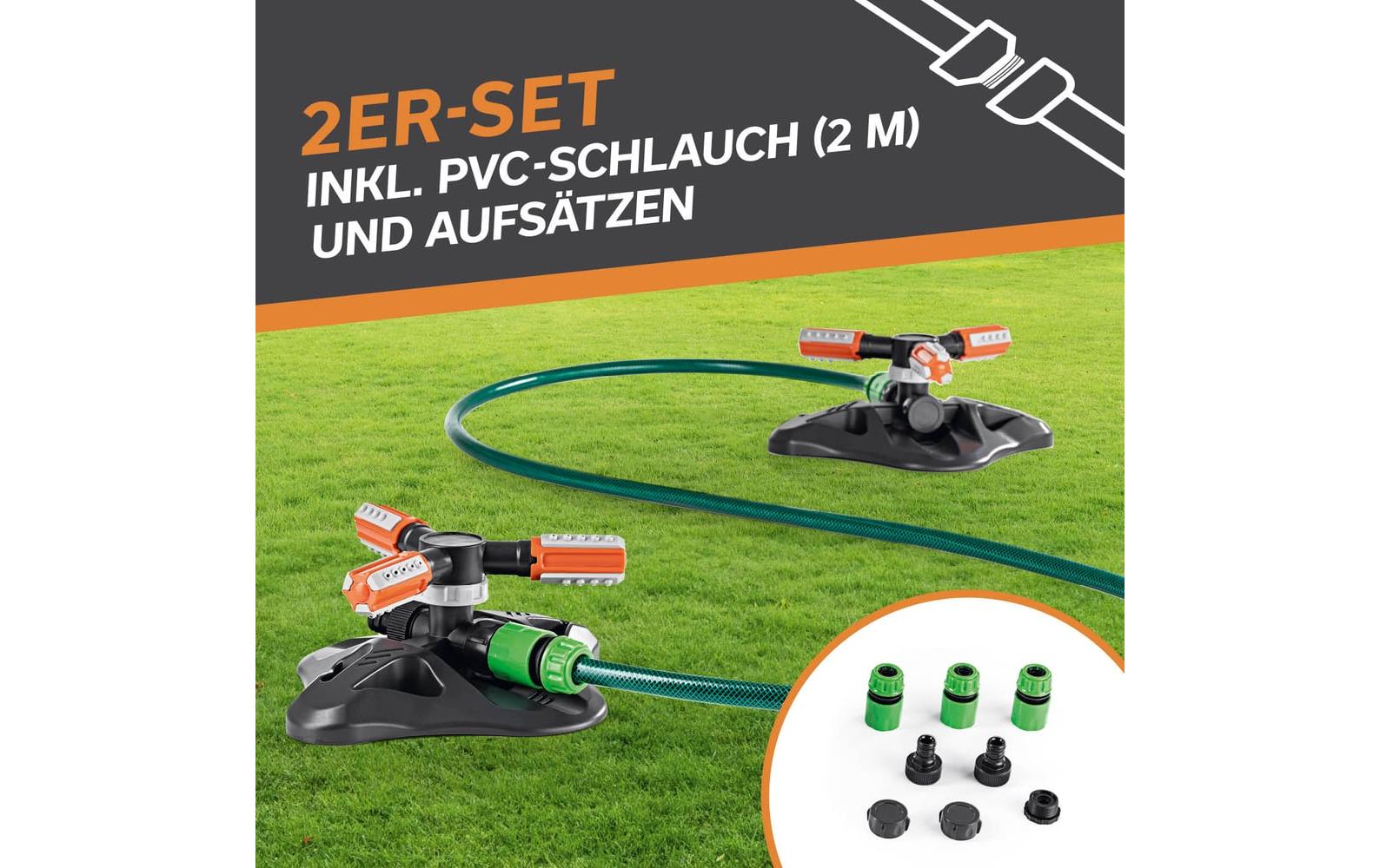 EASYmaxx 360°-Gartensprinkler - 2er-Set