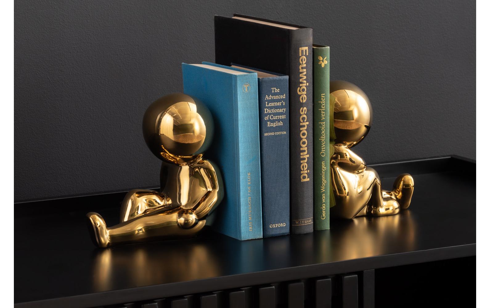 present time Buchstütze Joey 2 Stück, Gold present time Buchstütze Joey 2 Stück, Gold