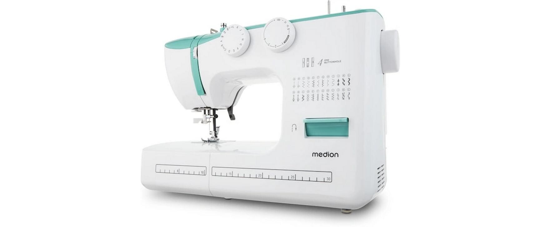Medion Nähmaschine Life SM60 Weiss/Türkis