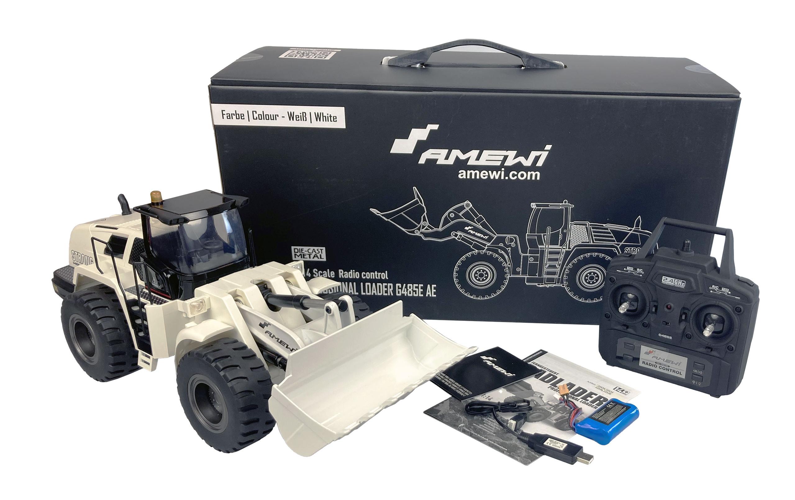 Amewi Radlader G485E Weiss, V5 1:14, RTR