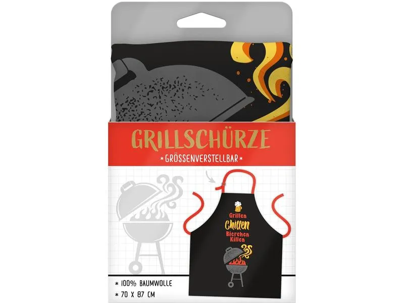 Sheepworld Kochschürze Grillen, Chillen, Bierchen killen Schwarz Sheepworld Kochschürze Grillen, Chillen, Bierchen killen Schwarz