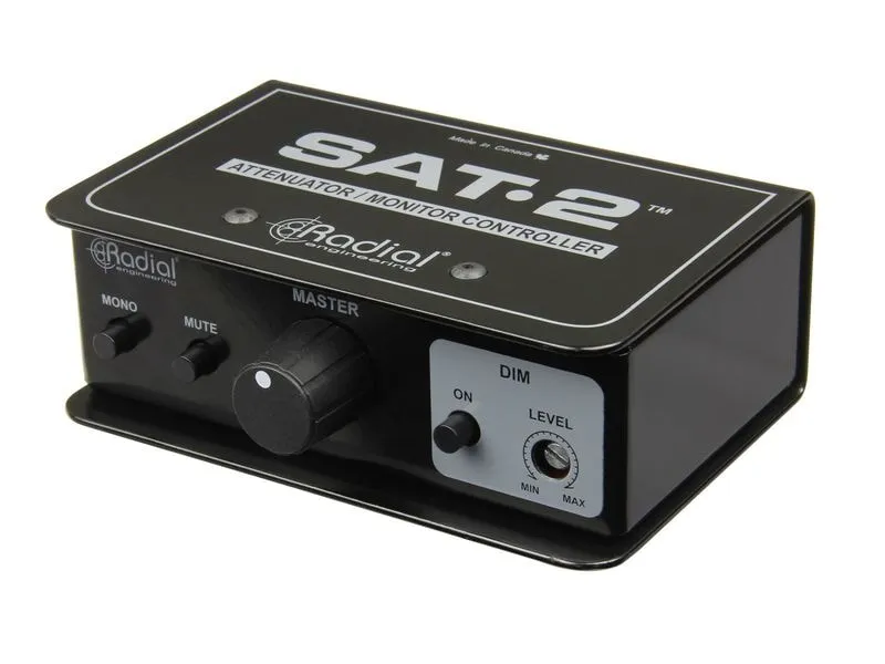 Radial SAT-2 Passiver Stereo-Signalabschwächer und Monitorcontroller Radial SAT-2 Passiver Stereo-Signalabschwächer und Monitorcontroller