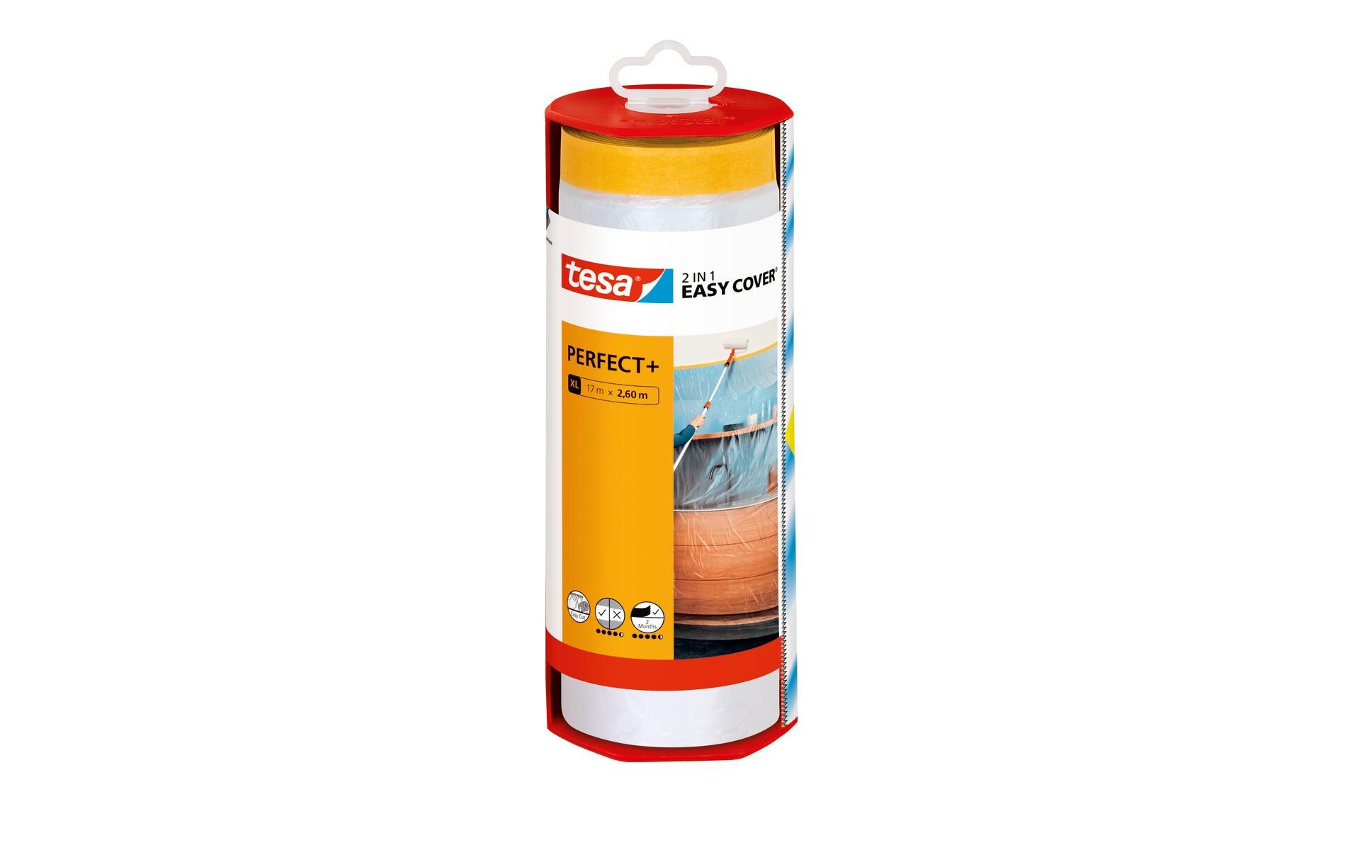 tesa Abdeckfolie Easy Cover Perfect+ Refill XL, 17 x 2.6 m tesa Abdeckfolie Easy Cover Perfect+ Refill XL, 17 x 2.6 m