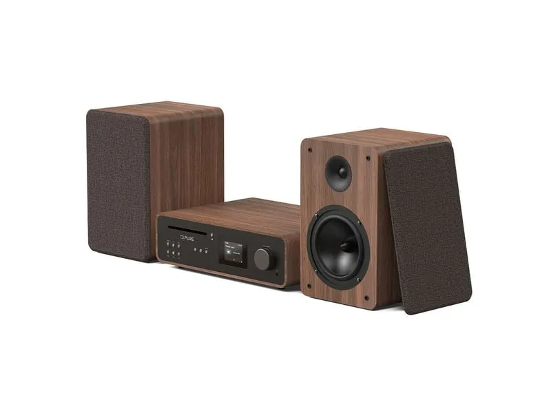Pure Micro-HiFi Anlage Classic Stereo Schwarz/Walnuss Pure Micro-HiFi Anlage Classic Stereo Schwarz/Walnuss