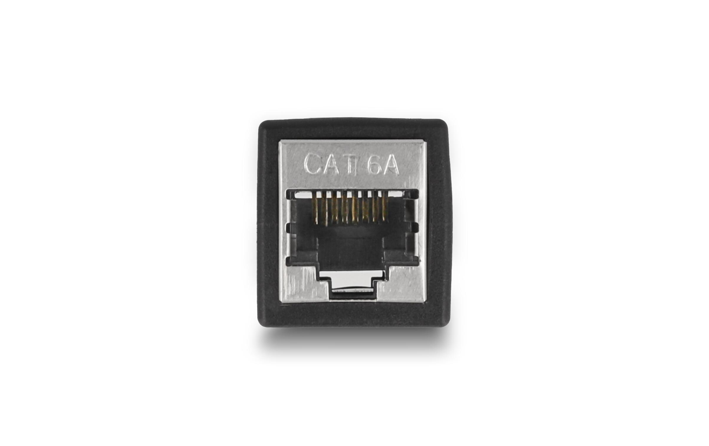 Delock Kupplung RJ45 - RJ45, Cat.6A, Schwarz 1 Stück