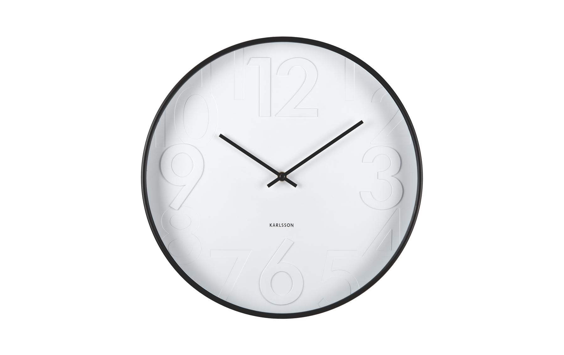 KARLSSON Wanduhr Ayuno Ø 40 cm, Schwarz