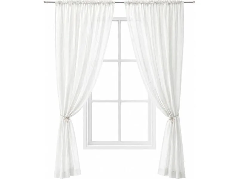 Urbanara URBANARA Vorhang 2er-Set Musselin Trofa 135 cm x 320 cm