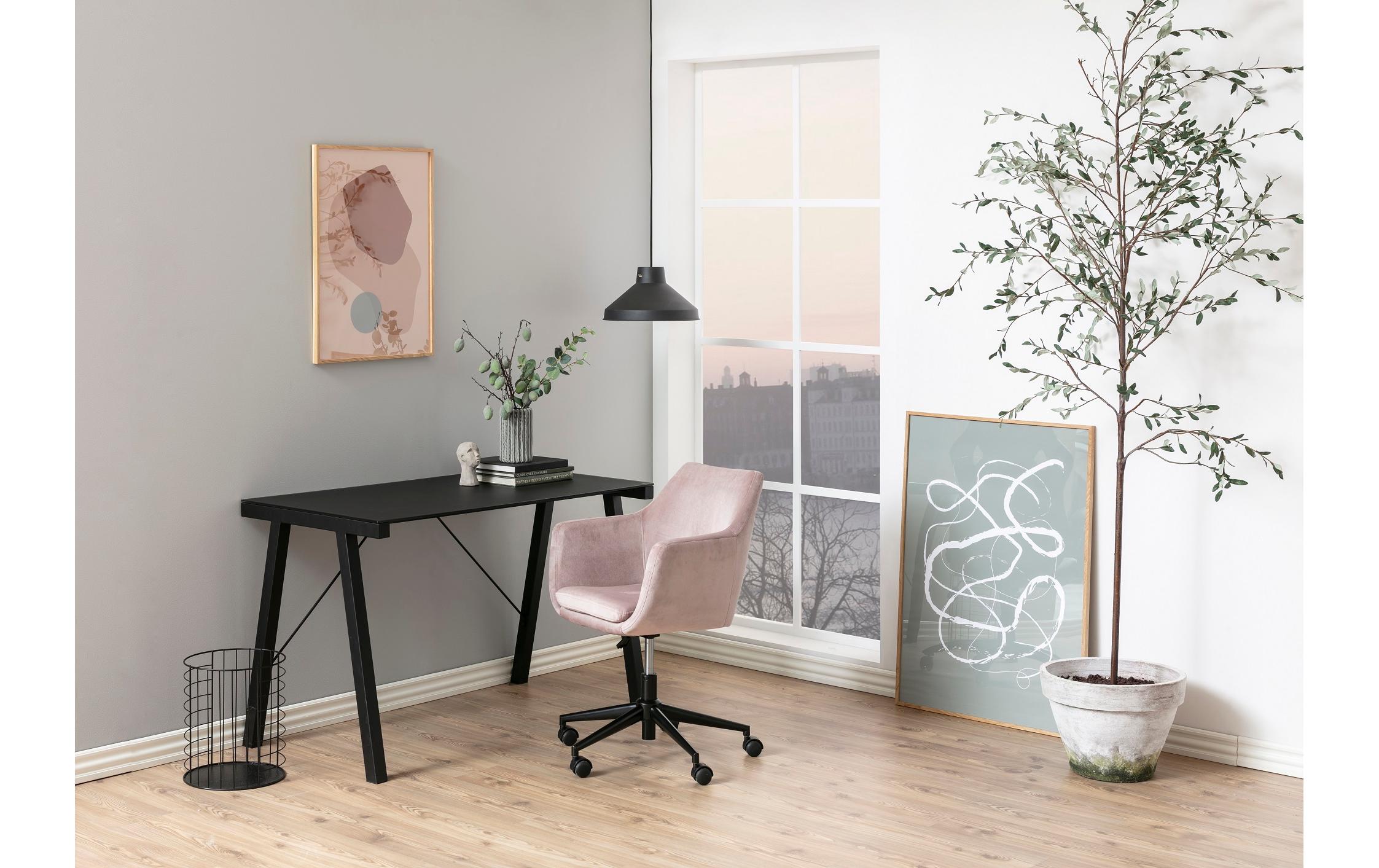 AC Design Bürostuhl Nora, mit Polsterrücken und Armlehnen, Dusty Rose