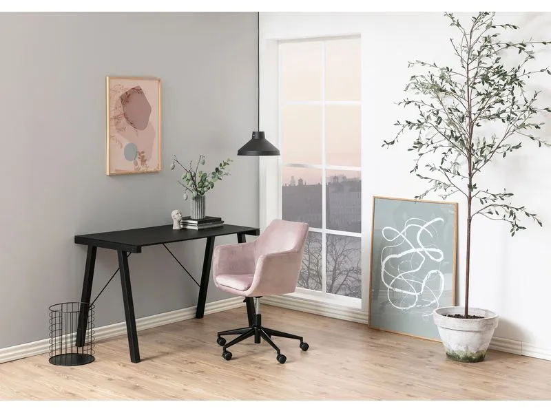 AC Design Bürostuhl Nora, mit Polsterrücken und Armlehnen, Dusty Rose
