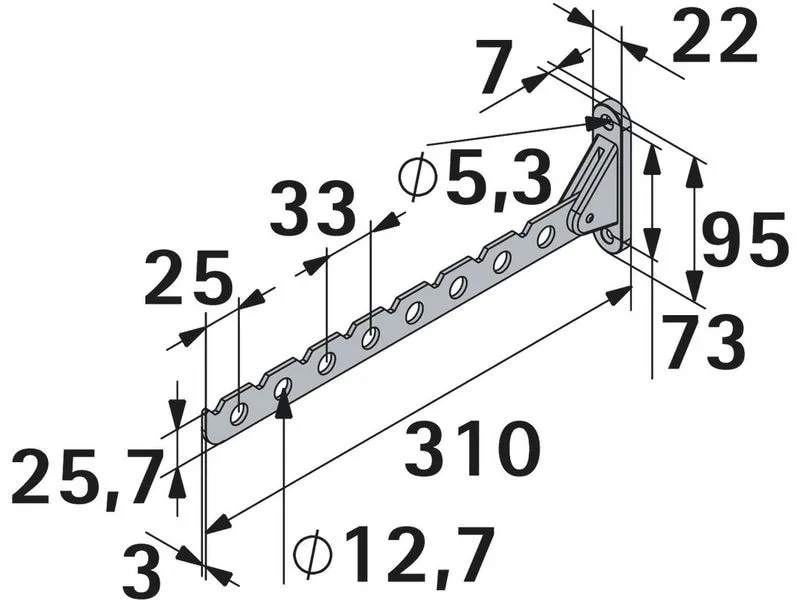 HETTICH Kleiderlüfter 310 mm Schwarz