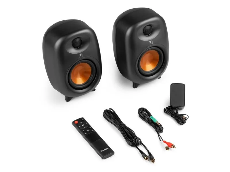 Audizio Regallautsprecher Paar RS80 160W, BT Dunkelgrau Audizio Regallautsprecher Paar RS80 160W, BT Dunkelgrau