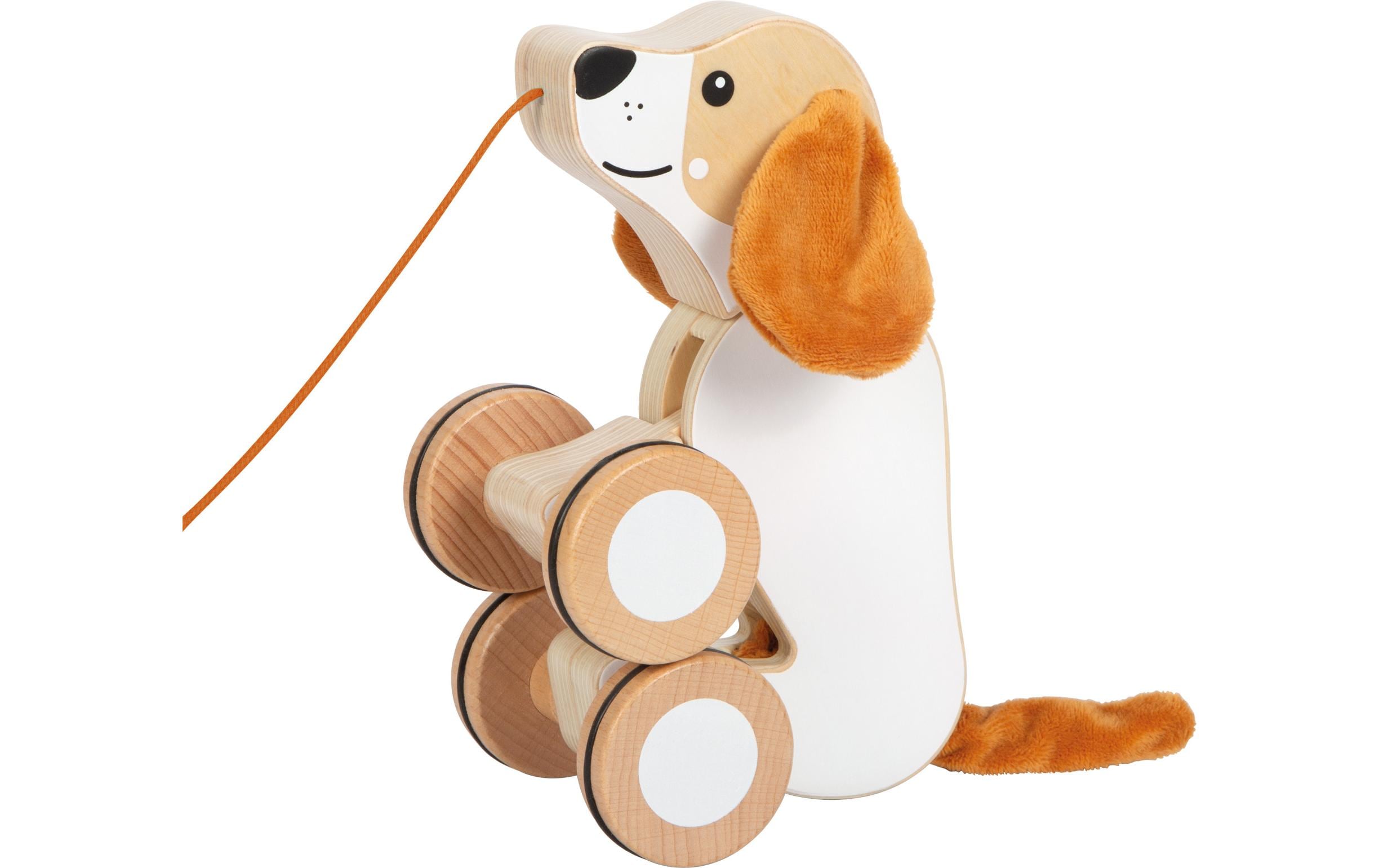 small foot Nachziehspielzeug Nachziehtier Hund mit Knisterohren