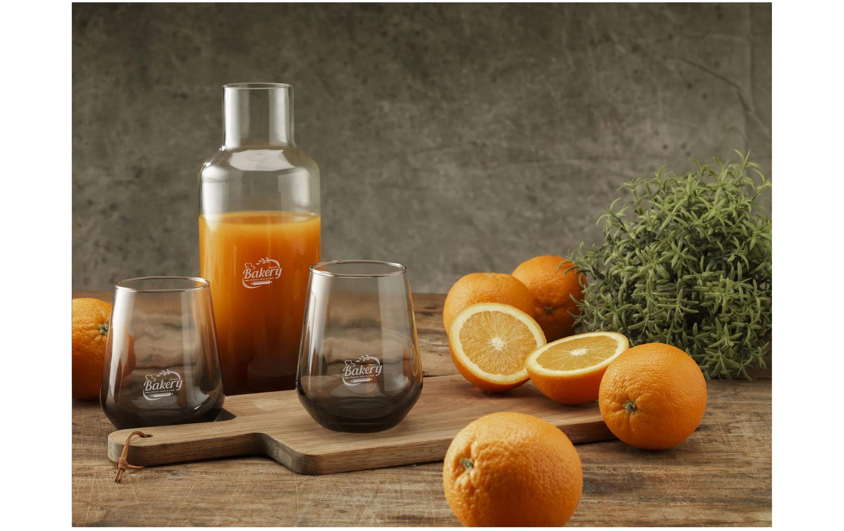 ALPINA Glaskaraffe mit Korkdeckel 1.25 l, Semitransparent