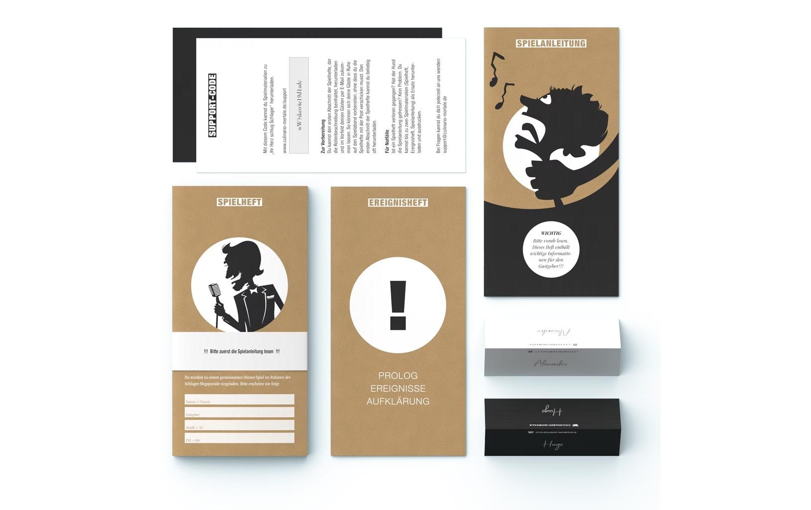 Culinario Mortale Partyspiel Ihr Herz schlug Schlager