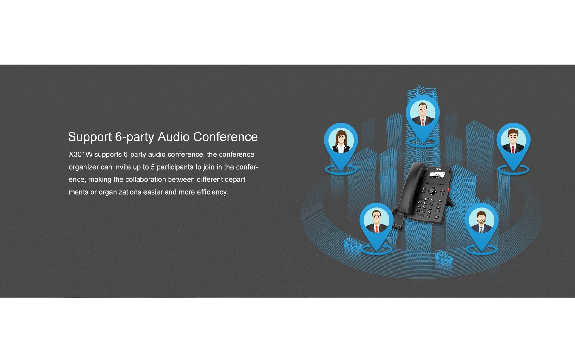 Fanvil Tischtelefon X301W Schwarz