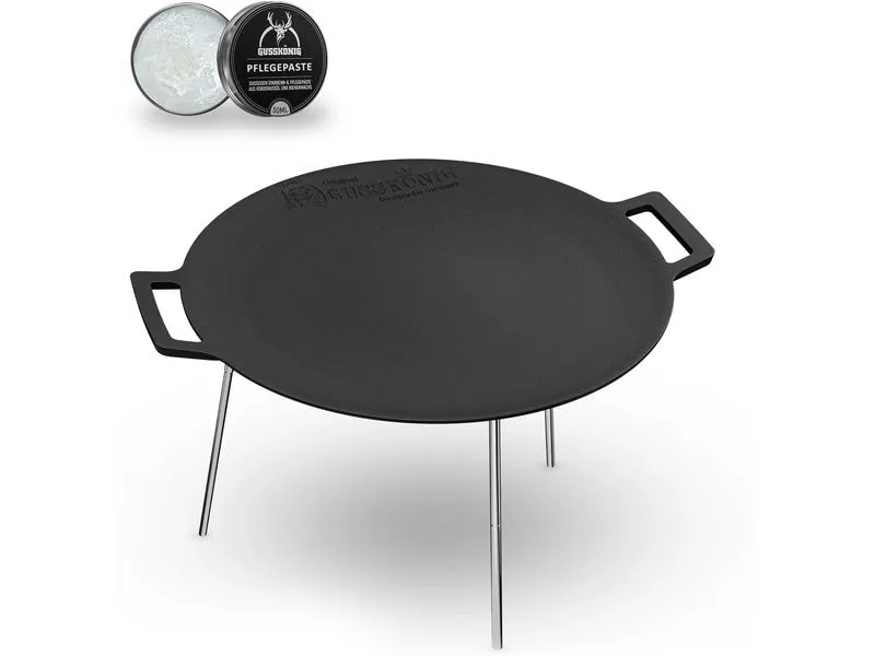 Gusskoenig Runde eingebrannte Grillplatte 42 cm Gusskoenig Runde eingebrannte Grillplatte 42 cm