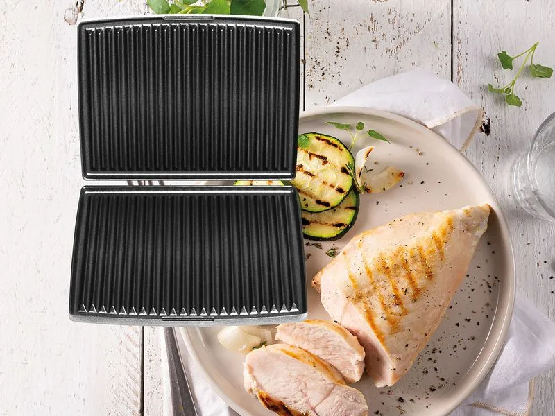FRITEL Backplatten Grill Aluminium-Druckguss Schwarz