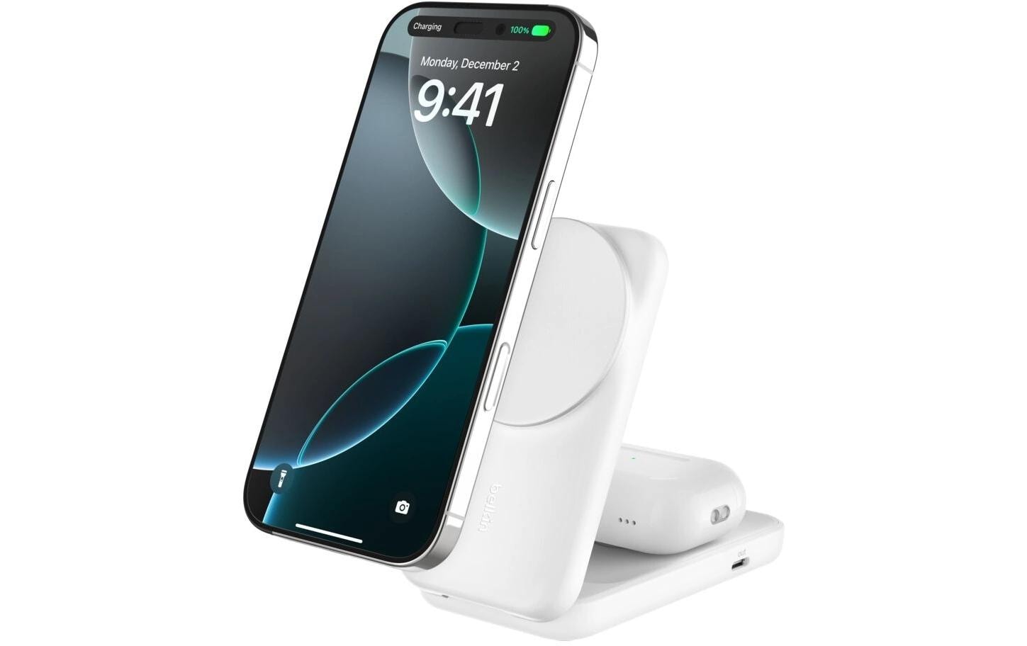 Belkin Wireless Charger UltraCharge 2in1 eckig, Weiss Belkin Wireless Charger UltraCharge 2in1 eckig, Weiss