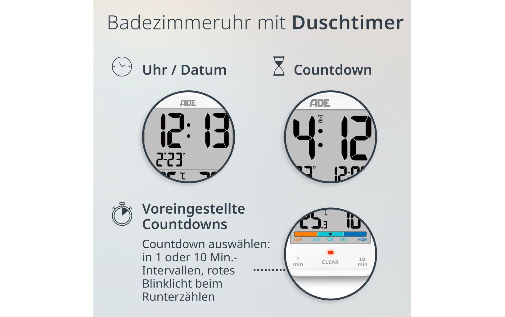 ADE Wetterstation Thermo-Hygrometer Weiss