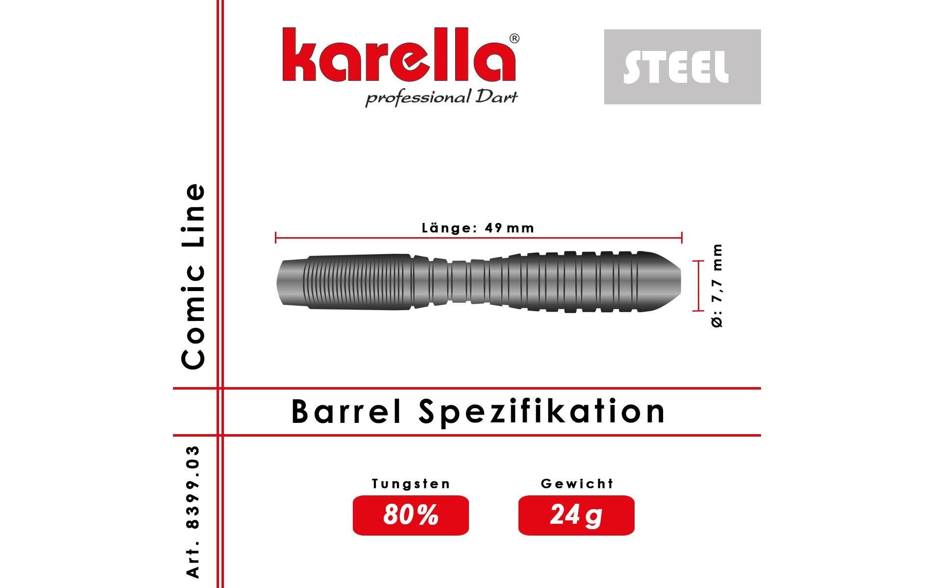 Karella Steeldart Comic Line CL-3 24 g, 3 Stück