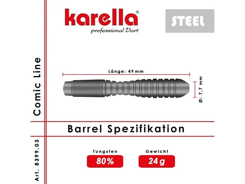 Karella Steeldart Comic Line CL-3 24 g, 3 Stück