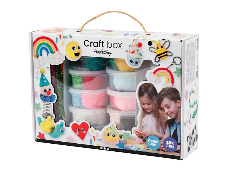 Creativ Company Modellier-Set Foam/Silk Clay 16-teilig Creativ Company Modellier-Set Foam/Silk Clay 16-teilig