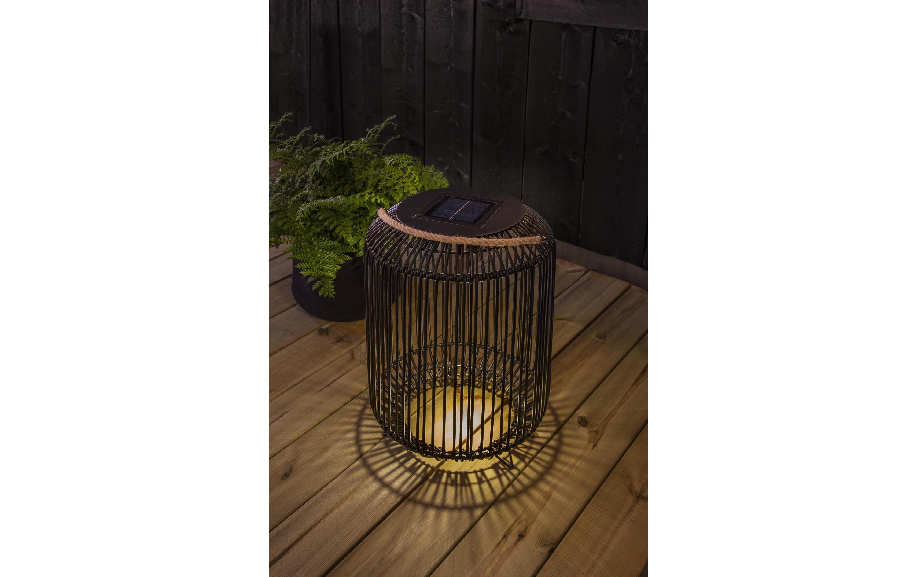 Star Trading Windlicht Solar Decoration Sunlight, Schwarz