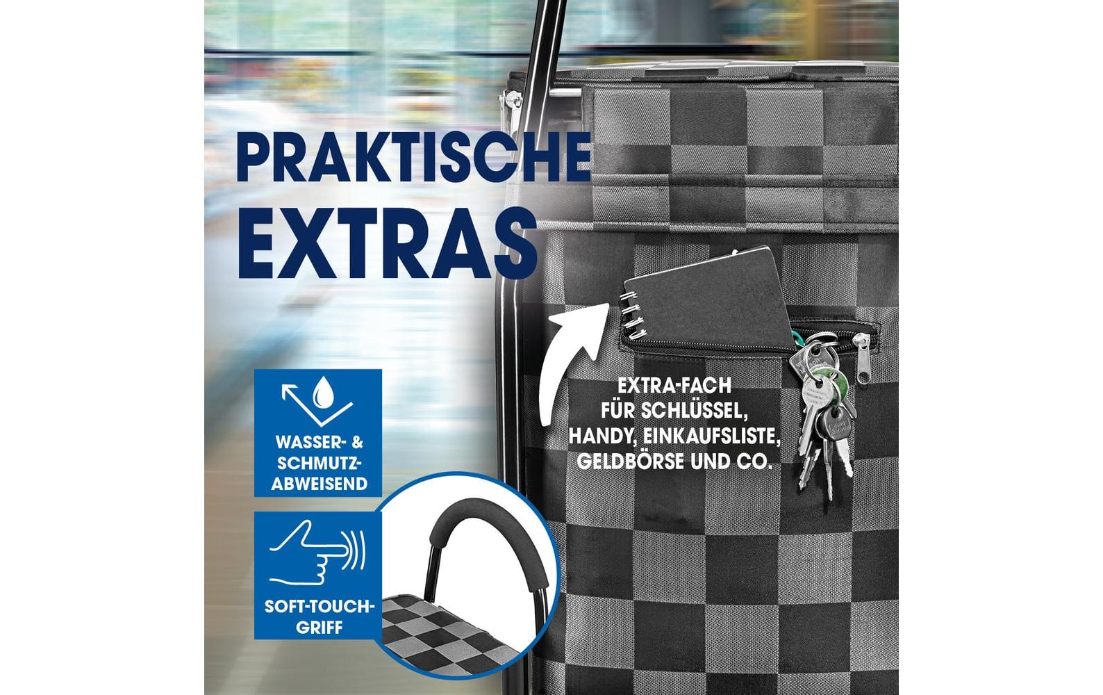 EASYmaxx Einkaufstrolley 52 l, Schwarz / Grau