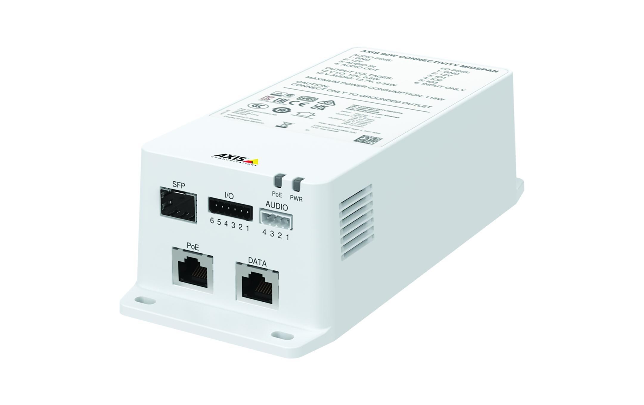 Axis PoE++ Injector TU8003 90 W Connectivity Midspan Axis PoE++ Injector TU8003 90 W Connectivity Midspan
