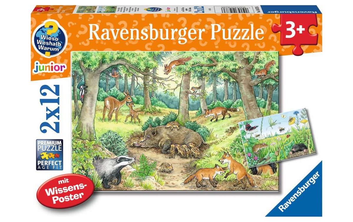 Ravensburger Kleinkinder Puzzle WWW Tiere im Wald und auf der Wiese Ravensburger Kleinkinder Puzzle WWW Tiere im Wald und auf der Wiese