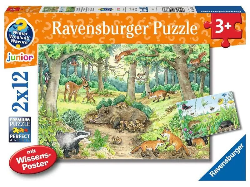Ravensburger Kleinkinder Puzzle WWW Tiere im Wald und auf der Wiese Ravensburger Kleinkinder Puzzle WWW Tiere im Wald und auf der Wiese