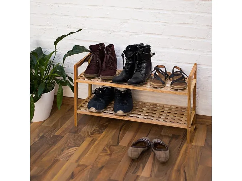 relaxdays Schuhregal stapelbar 69 x 40.5 cm, Nature relaxdays Schuhregal stapelbar 69 x 40.5 cm, Nature