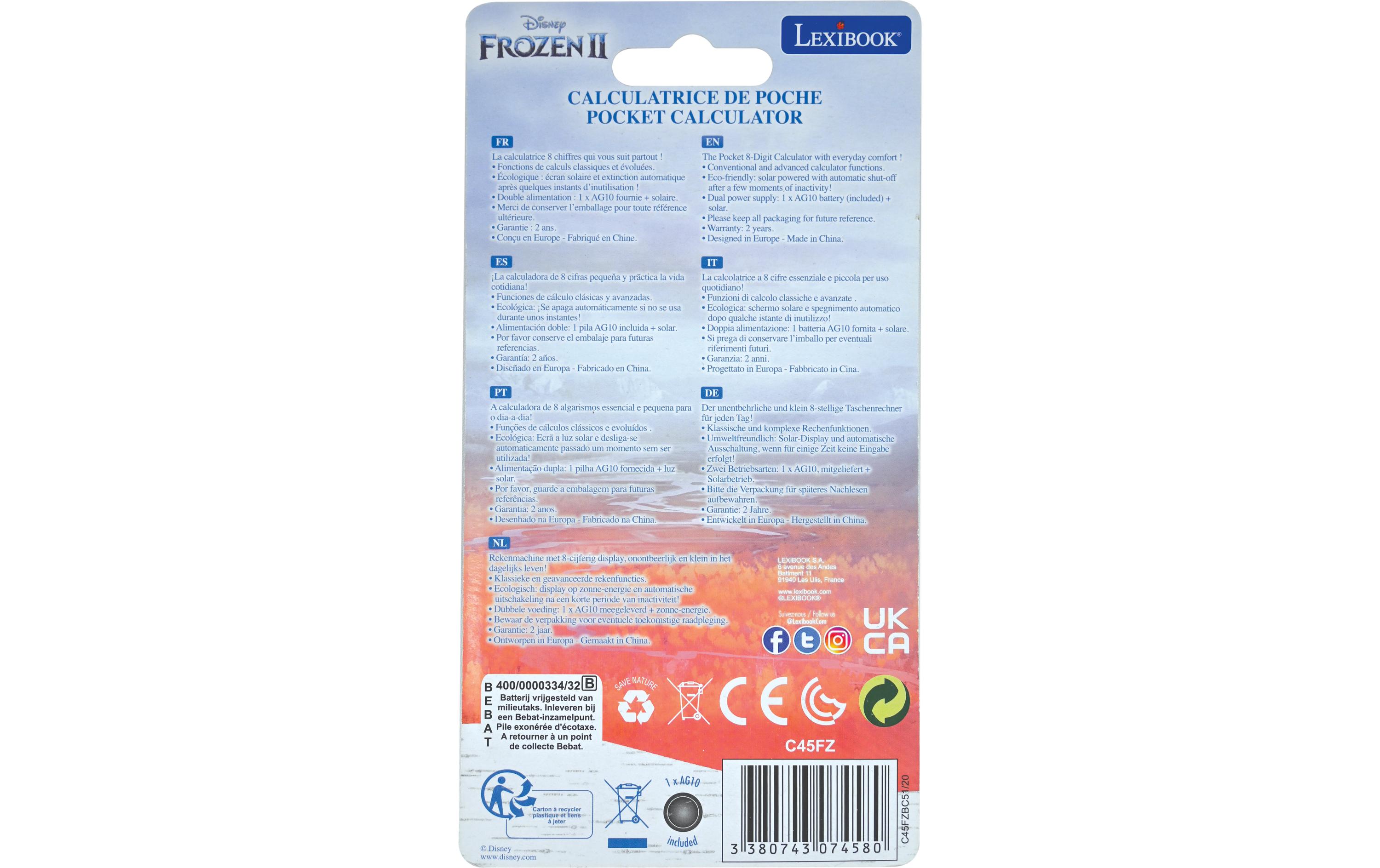 Lexibook Taschenrechner Die Schneekönigin