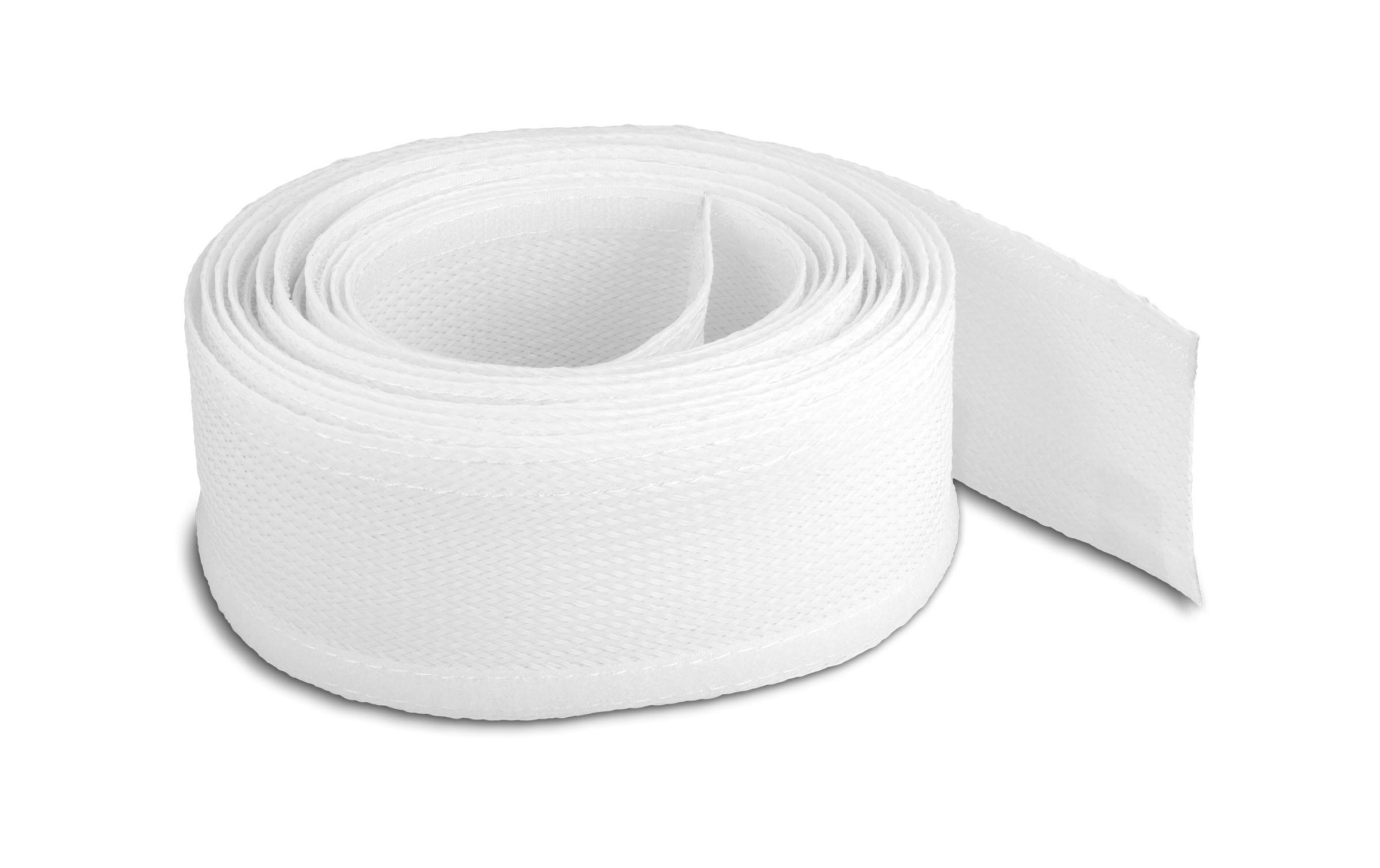 Delock Geflechtschlauch mit Klettverschluss 5 m x 19 mm Weiss Delock Geflechtschlauch mit Klettverschluss 5 m x 19 mm Weiss