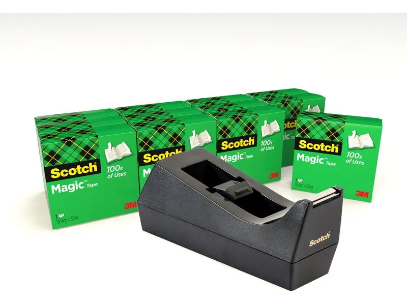 Scotch Magic Tape 810 12 Rollen Klebeband, 19 mm x 33 m