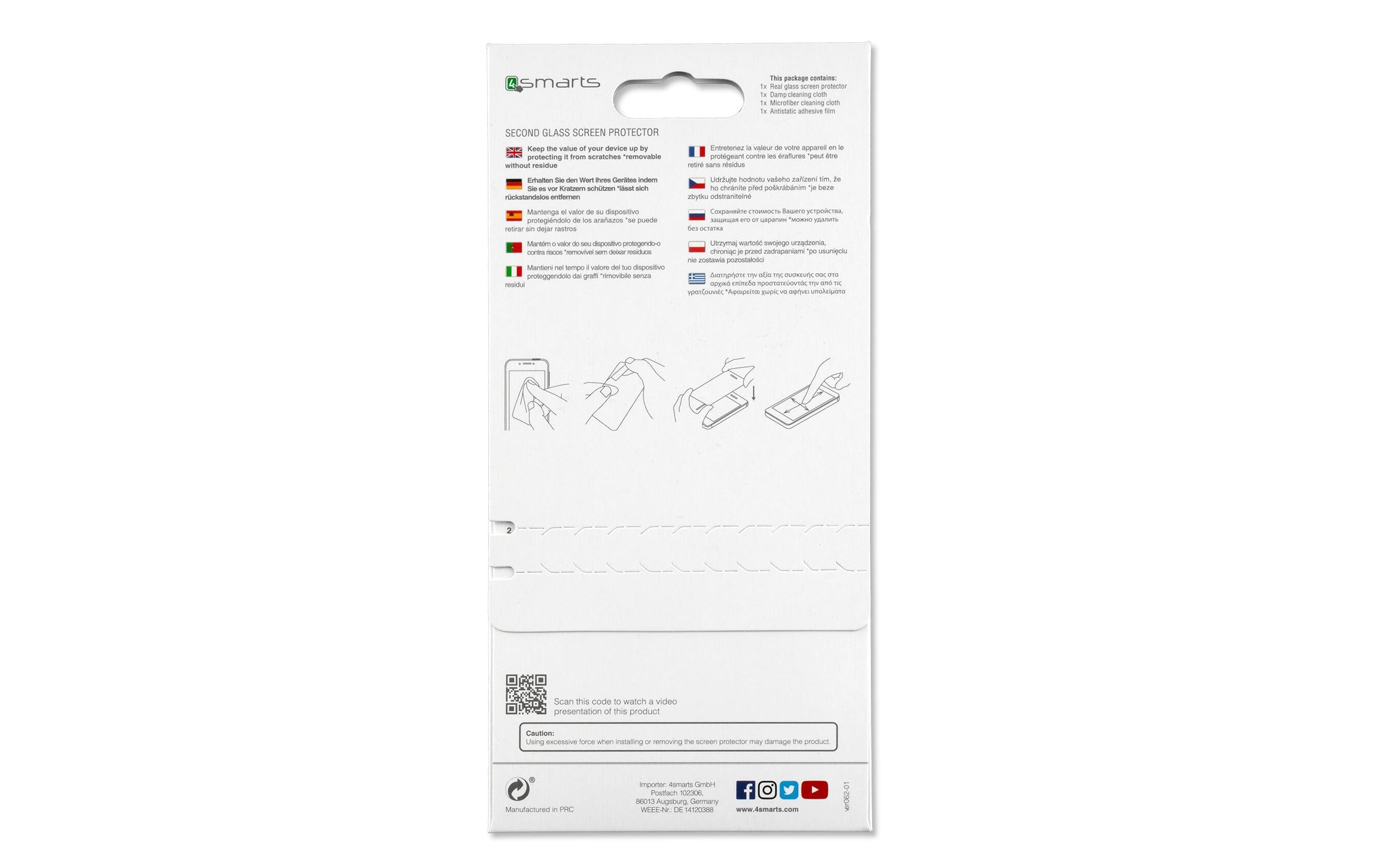 4smarts Displayschutz Second Glass 2.5D iPhone SE2 / SE3 / 8 / 7