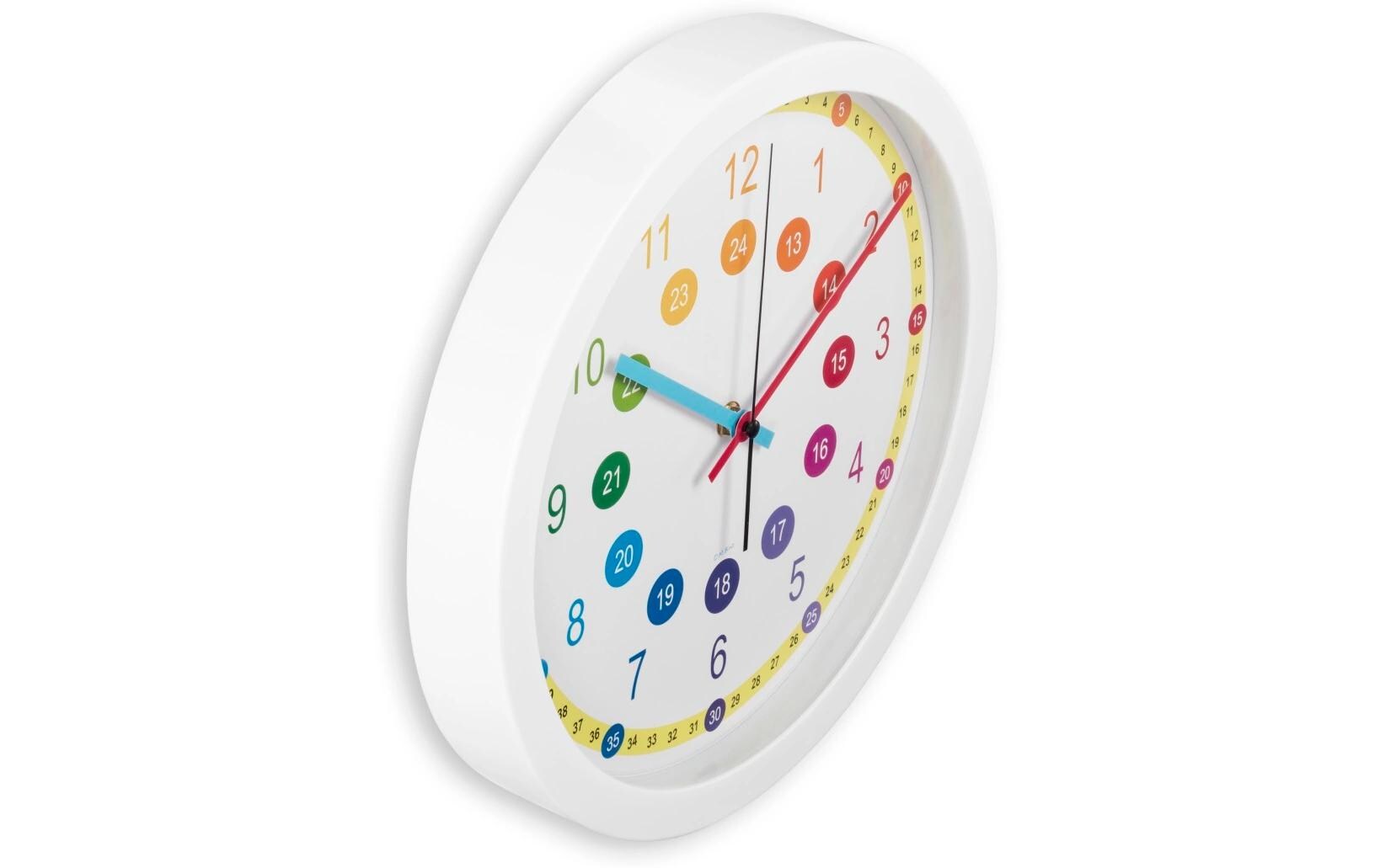 Hama Wanduhr Sal Ø 30 cm, Mehrfarbig/Weiss