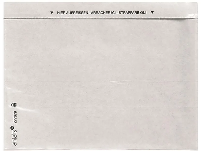 Antalis Dokumententasche C5 ohne Druck, 1000 Stück, Transparent Antalis Dokumententasche C5 ohne Druck, 1000 Stück, Transparent