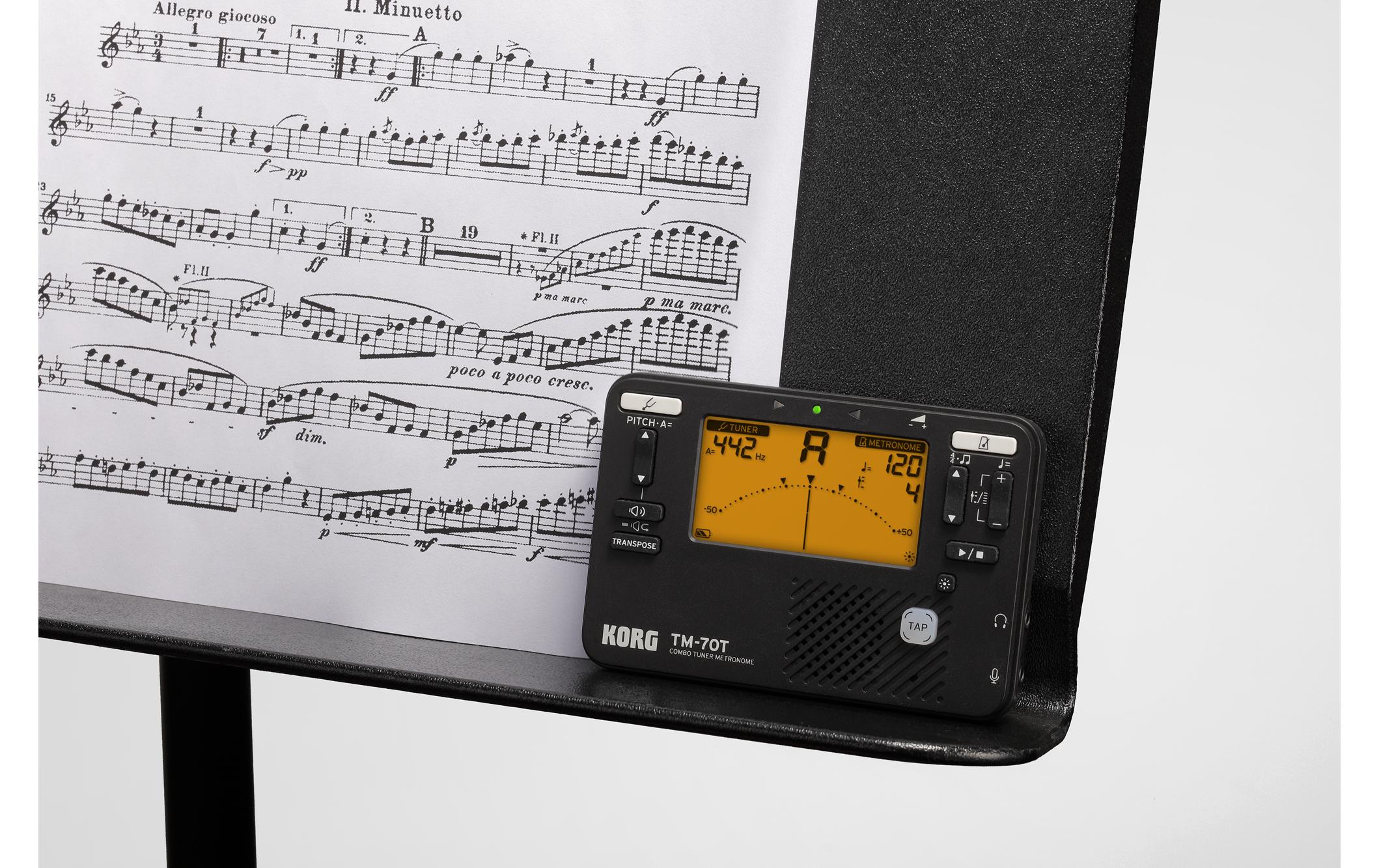 Korg Stimmgerät TM-70 Set Schwarz Korg Stimmgerät TM-70 Set Schwarz