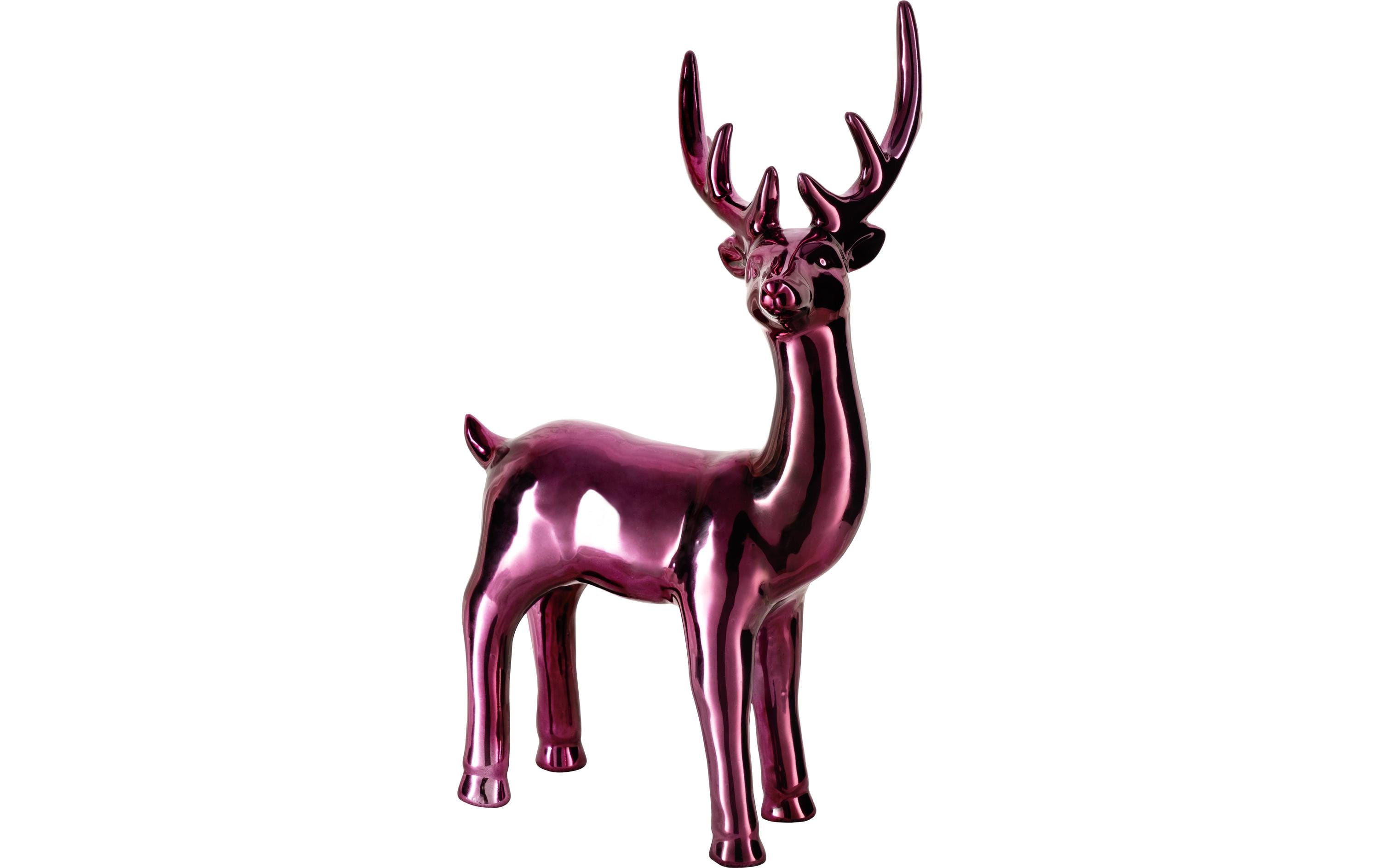 EGLO Weihnachtsfigur Hirsch Catacol Weihnachtsdeko, Dunkelpink