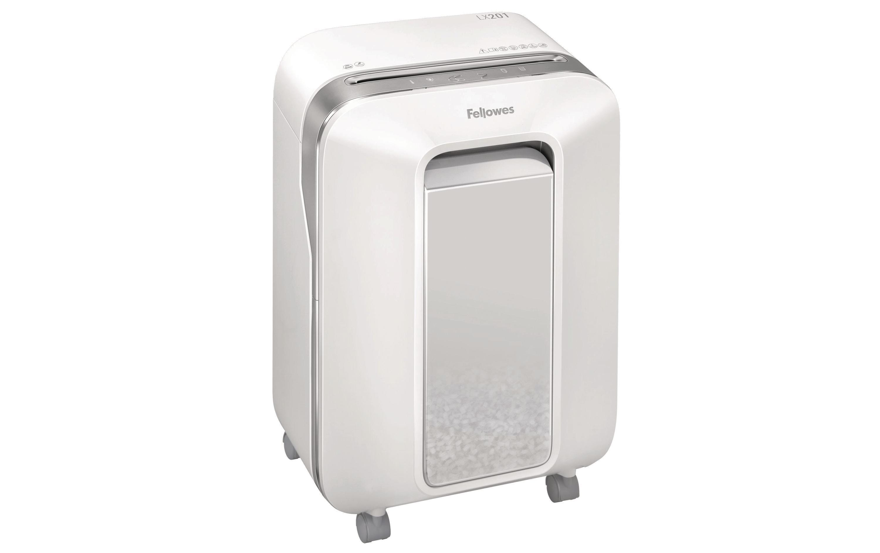 Fellowes Aktenvernichter LX201 P-5, 12 Seiten, Weiss Fellowes Aktenvernichter LX201 P-5, 12 Seiten, Weiss