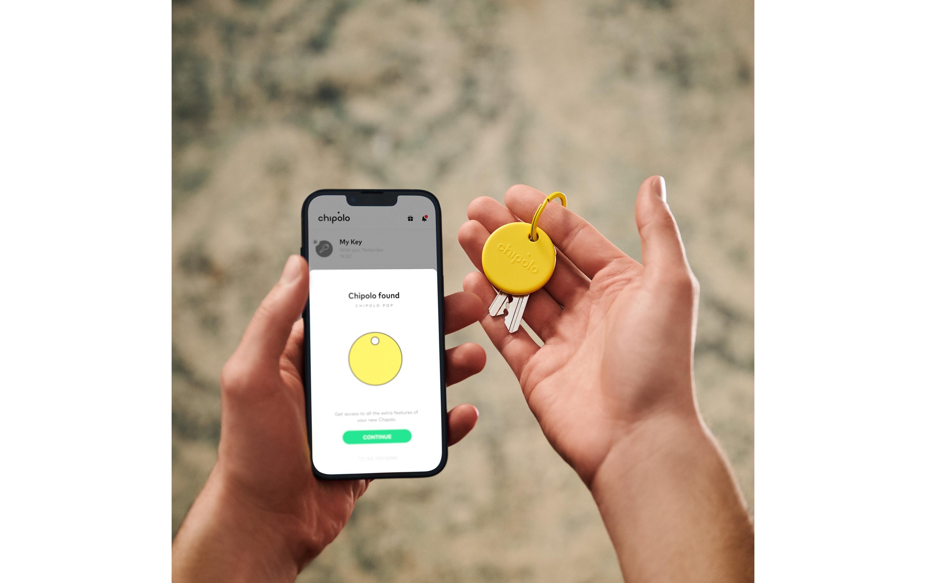 Chipolo POP 4er-Set Blau/Gelb/Grün/Rot