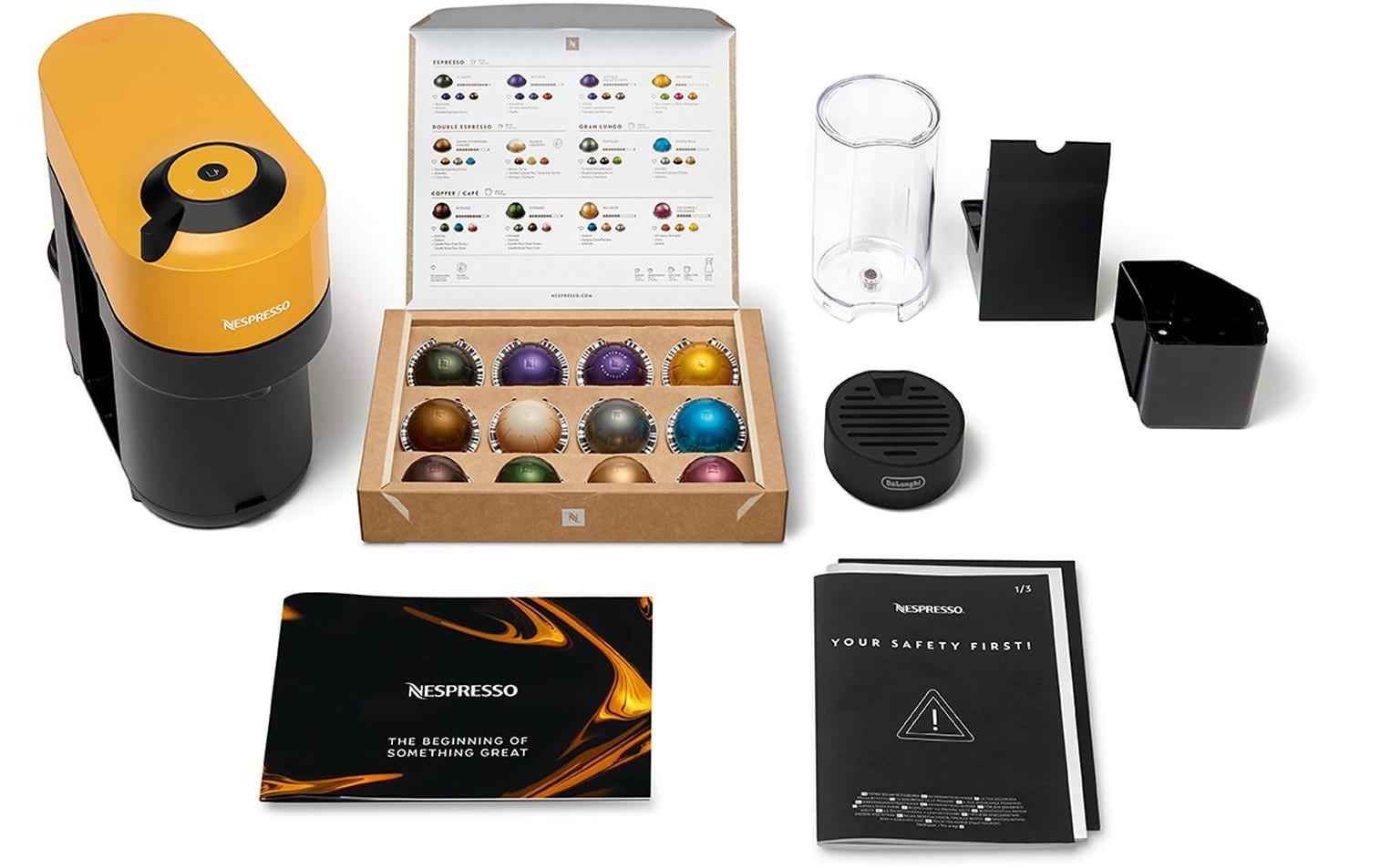De'Longhi Kaffeemaschine Nespresso Vertuo Pop ENV90.Y Mango Yellow De'Longhi Kaffeemaschine Nespresso Vertuo Pop ENV90.Y Mango Yellow